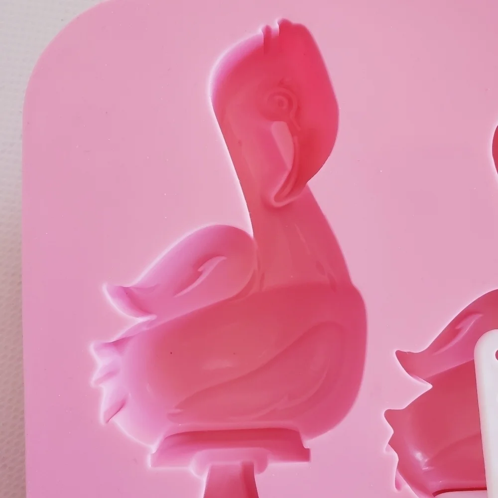 Williams Sonoma Silicone Flamingo Ice Pop Mold 4 Cavity